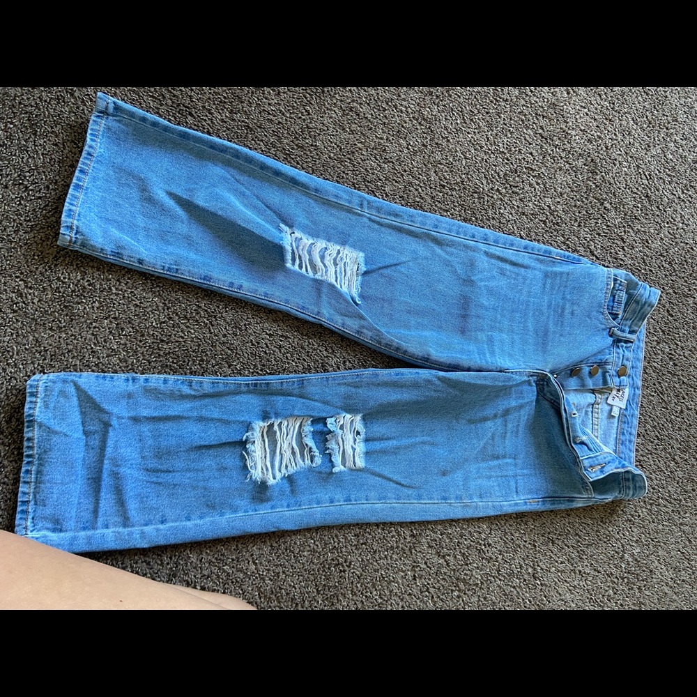 Princess Polly Cropped Flare Jeans